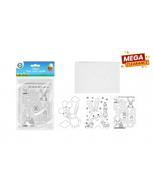 6pc Colour Your Own Cards