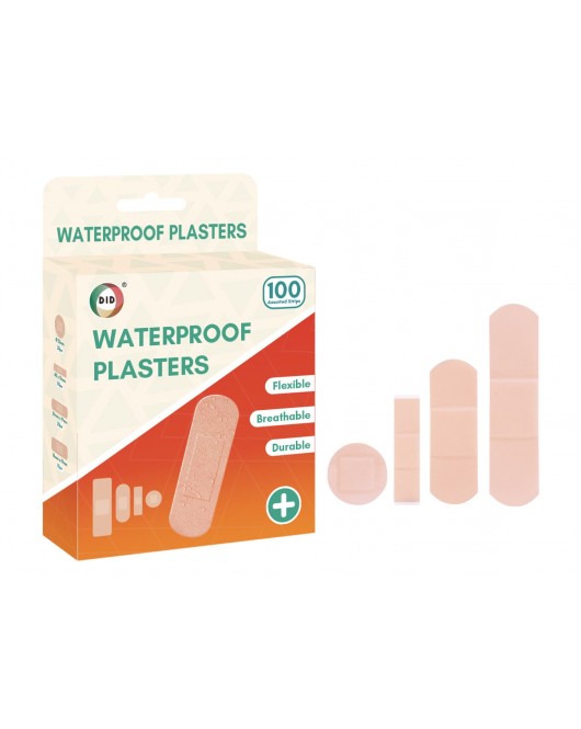 100pc Assorted Waterproof Plasters