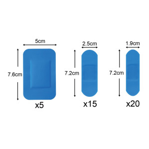 40Pk Blue Plasters