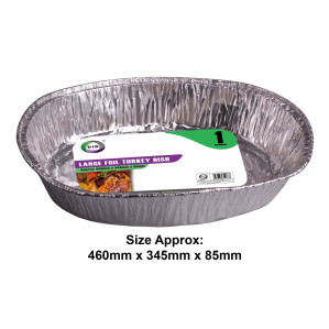 Large Foil Turkey Dish (Approx 460mm x 345mm x 85mm)