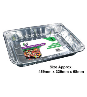 1pc Large Rectangular Foil Dish (Approx 459mm x 339mm x 68mm)