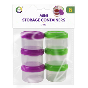 6pc 35ml Mini Storage Containers