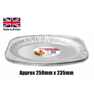 3pc Medium Foil Platters (Approx 350mm x 235mm)