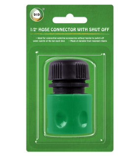 1/2" Hose Connector with Shut Off