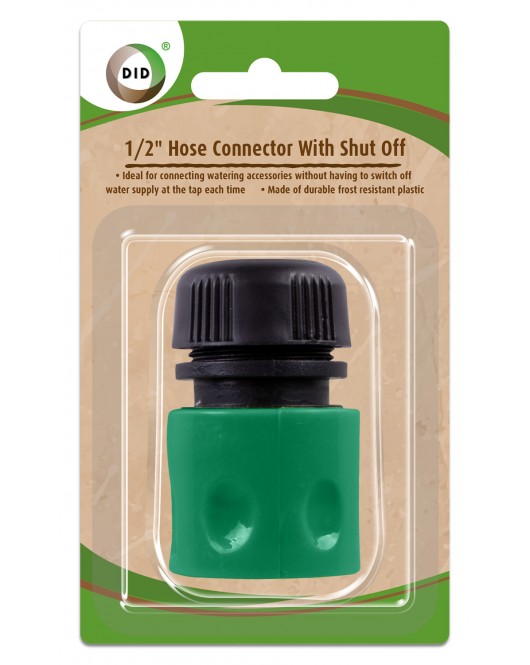 1/2" Hose Connector with Shut Off