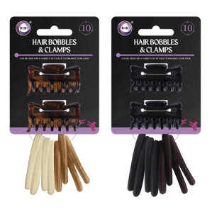 10pc Hair Bobbles &amp; Clamps