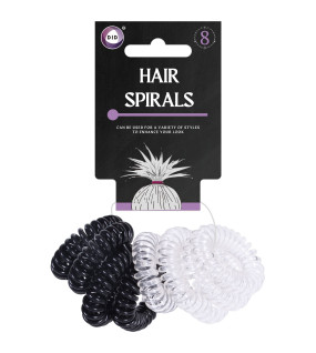 8Pk Hair Spirals 