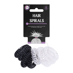 8Pk Hair Spirals 