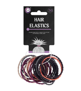30Pk Coloured Hair Elastics