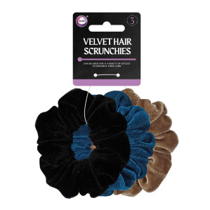 3Pk Velvet Hair Scrunchies