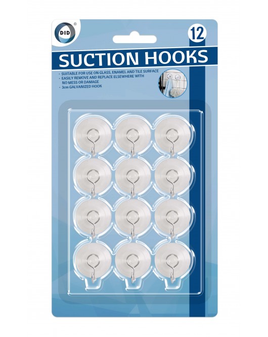 12pc Suction Hooks