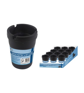 3 Groove Ashtray & Butt Bucket