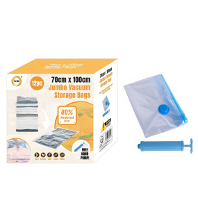12pc 70cm x 100cm Jumbo Vacuum Storage Bags