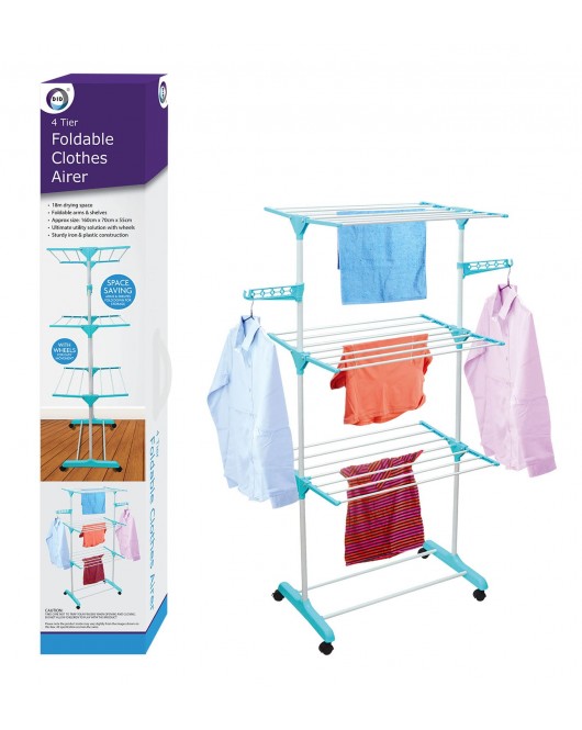 4 Tier Foldable Clothes Airer