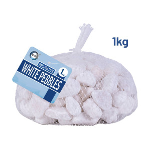 1Kg Decorative White Pebbles