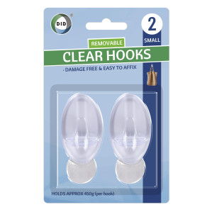 2Pk Small Clear Hooks