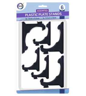 6pc Assorted Plastic Plate Stands