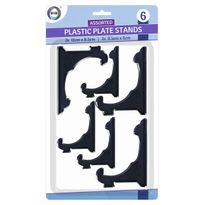 6pc Assorted Plastic Plate Stands
