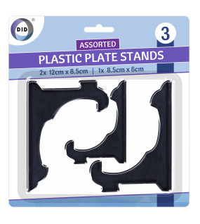 3pc Assorted Plastic Plate Stands