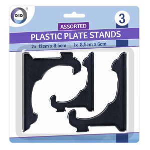 3pc Assorted Plastic Plate Stands