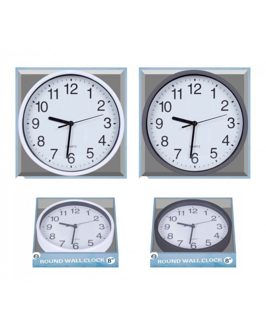 8" Round Wall Clock