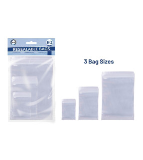 60Pk Resealable Bags