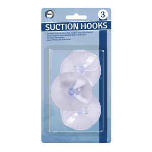 3Pk 6cm Suction Hooks