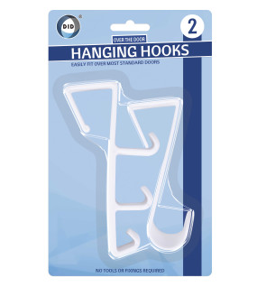 2Pk Over The Door Hanging Hooks