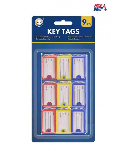 9pc Key Tags
