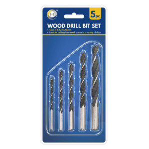 5pc Wood Drill Bit Set