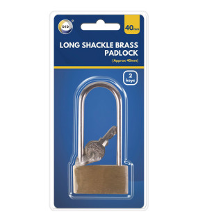 40mm Long Shackle Brass Padlock