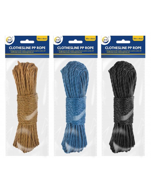 30m x 6mm Clothesline Pp Rope
