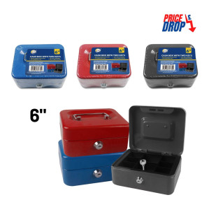 6" Cash Box with Two Keys