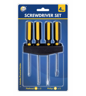 4pc Screwdriver Set with Holder