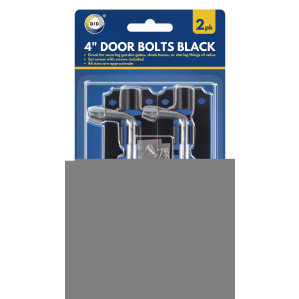 2pc 4"Door Bolts Black