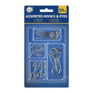 20pc Assorted Hooks &amp; Eyes