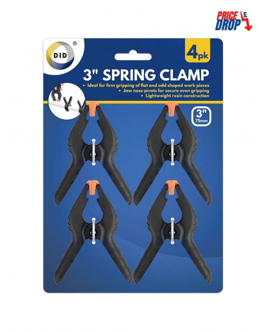 4pc 3" Spring Clamps