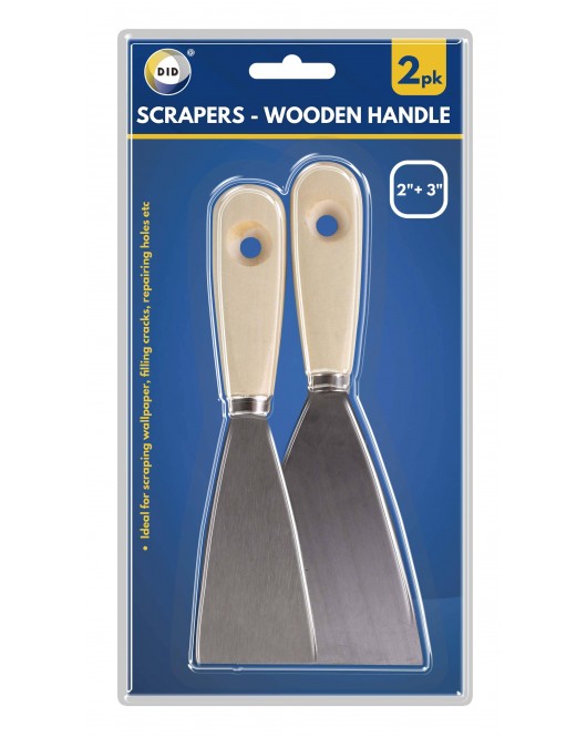 2pc Scrapers – Wooden Handle