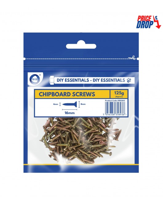 16mm Chipboard Screws 125G