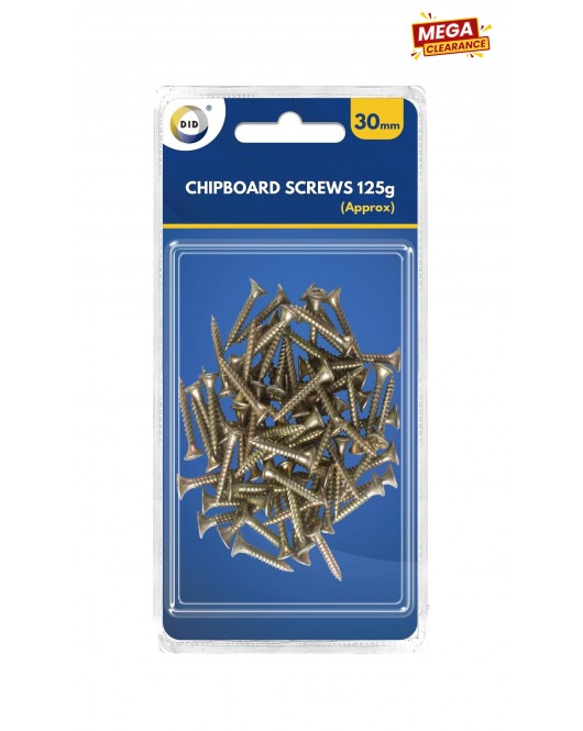 30mm Chipboard Screws 125G