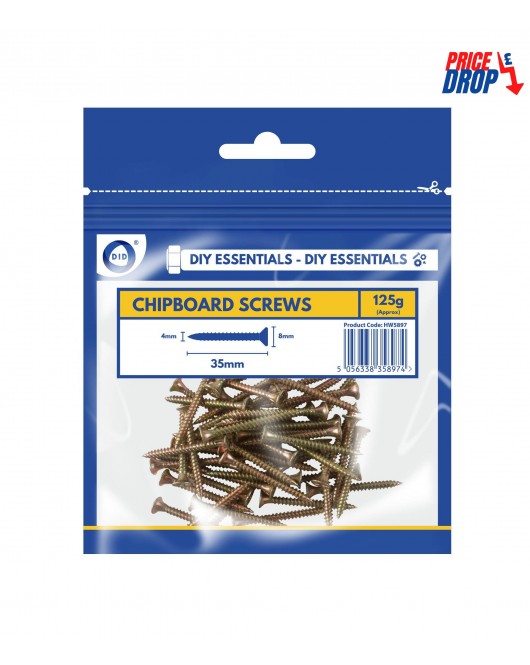 35mm Chipboard Screws 125G