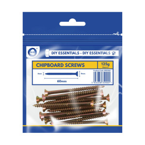 60mm Chipboard Screws 125G