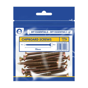 70mm Chipboard Screws 125G