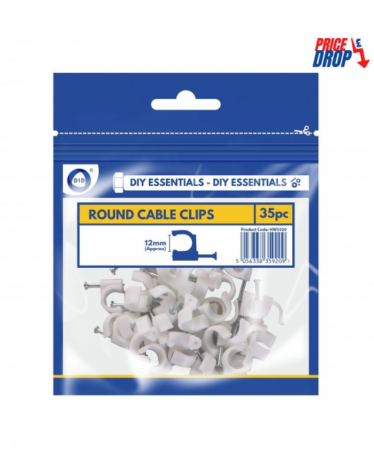 12mm Round Cable Clips