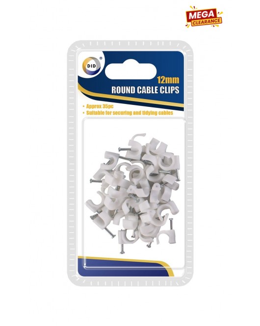 12mm Round Cable Clips