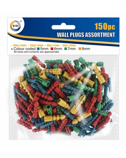 150pc Wall Plugs Assortment