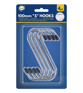 4pc 100mm "S" Hooks
