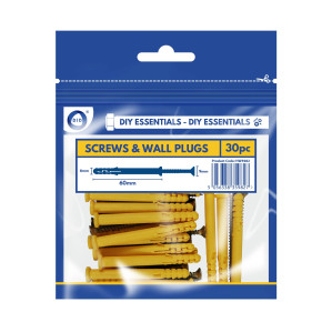 4x60mm Screws &amp; Wall Plugs