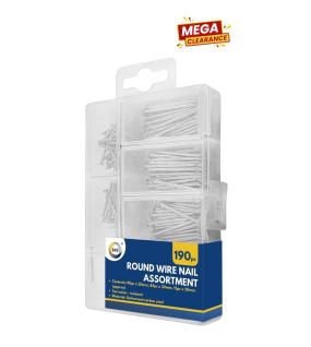 190pc Round Wire Nail Assortment