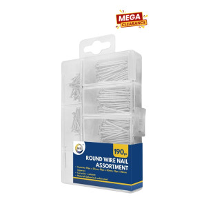 190pc Round Wire Nail Assortment